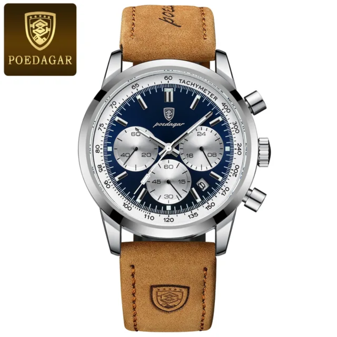 Montre Homme original en cuir POEDAGAR pour les elites