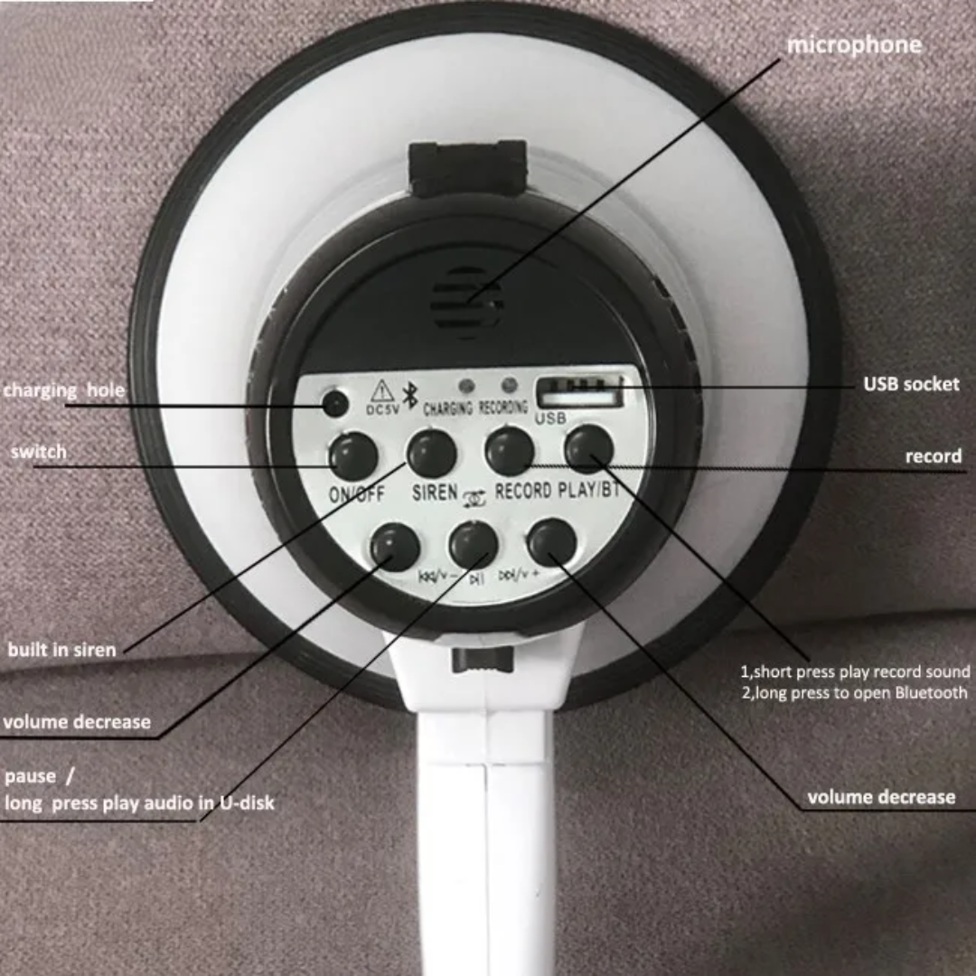 Mégaphone chargeable
