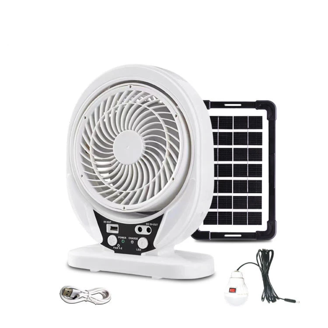 Ventilo Rechargeable avec panneau solaire