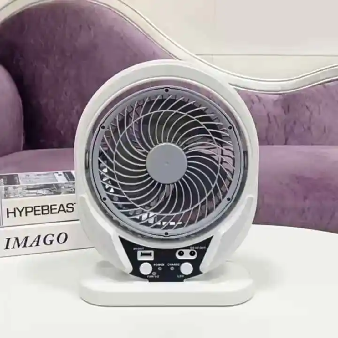 Ventilo Rechargeable avec panneau solaire