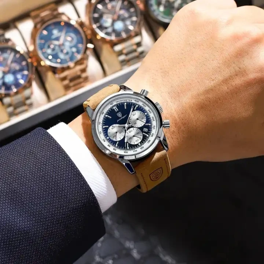 Montre Homme original en cuir POEDAGAR pour les elites