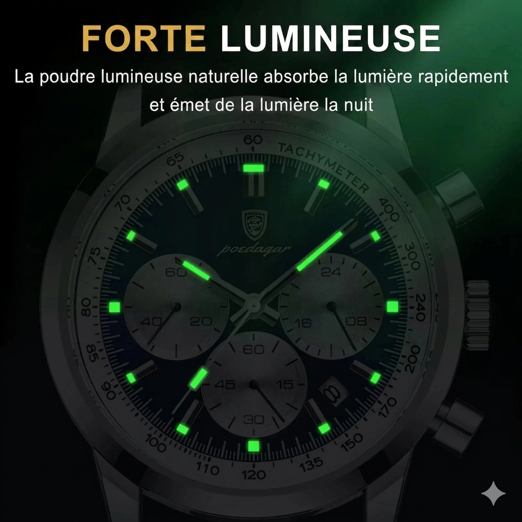 Montre Homme original en cuir POEDAGAR pour les elites