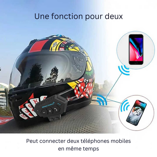 Kit Oreillette Bluetooth Pour Casque de Moto