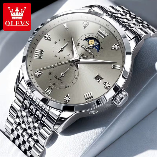 Montre Luxueuse en Acier Inoxydable Pour Hommes