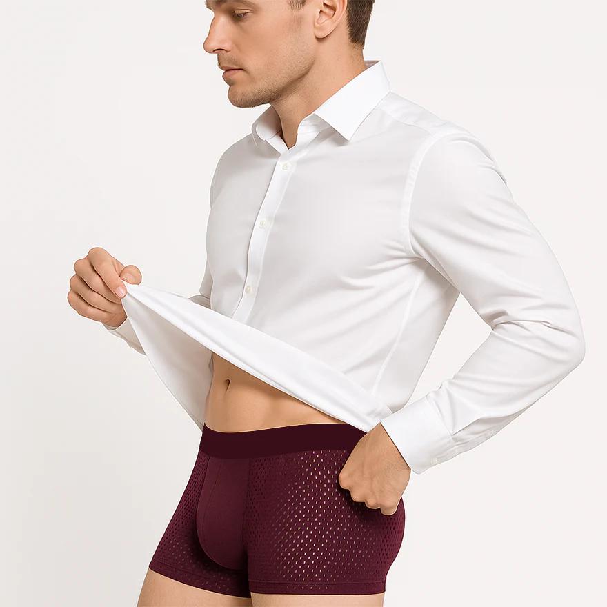 🔥4 BOXERS PREMIUM RESPIRANTS POUR HOMME (STOCK LIMITÉ)