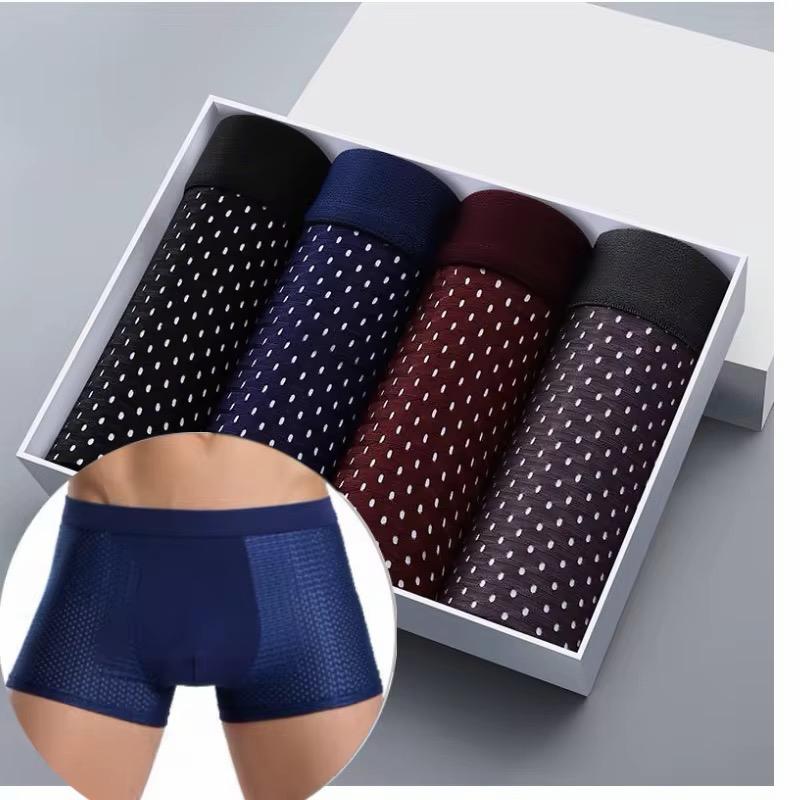 🔥4 BOXERS PREMIUM RESPIRANTS POUR HOMME (STOCK LIMITÉ)