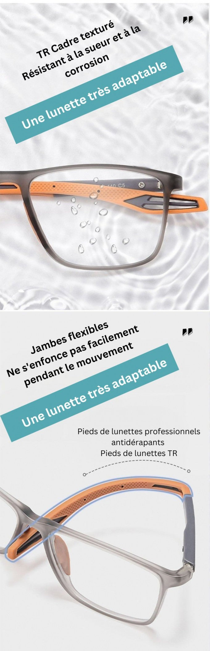 Lunettes multi focal en silicone
