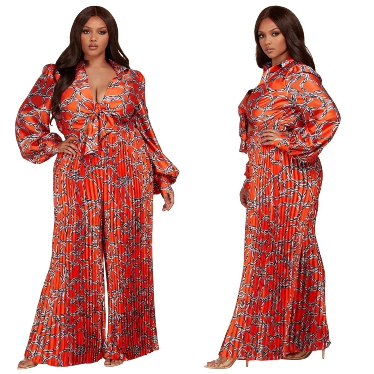 Ensemble plisse Femme elegante S, M, XL, 2XL, 3XL